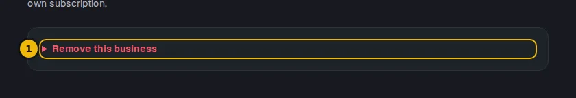 Remove this business box at the bottom of the edit page, closed until you click it